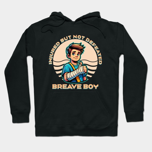 Wrist May Be Broken, But Spirit Unbroken Hoodie by TaansCreation 